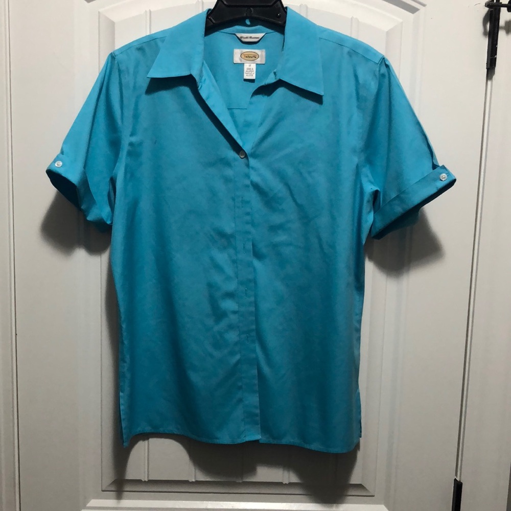 Women short sleeve button up shirt. Talbots size 12.